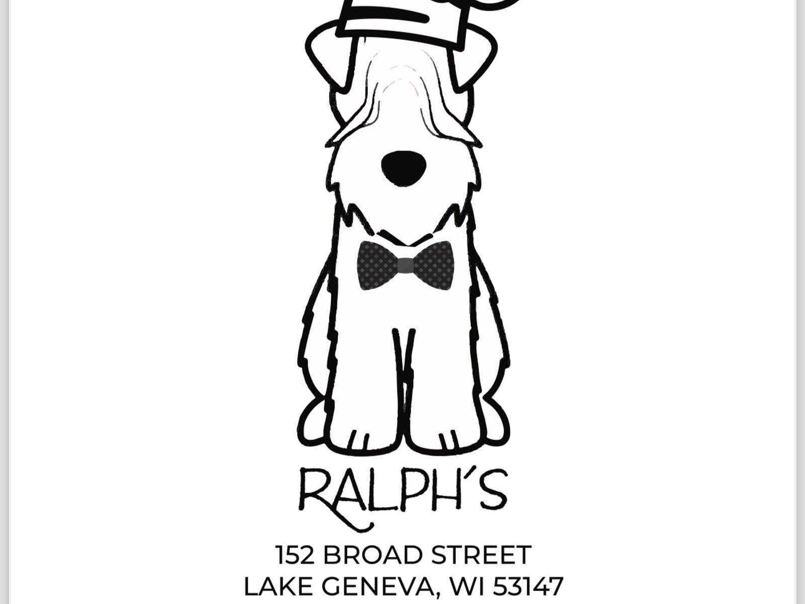 Cartoon dog wearing a chef hat and bow tie, sitting above the text